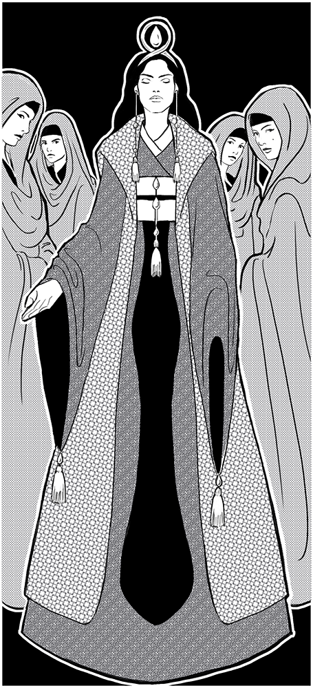 Padme Amidala and her handmaidens...but are you sure you know which one is Padme?